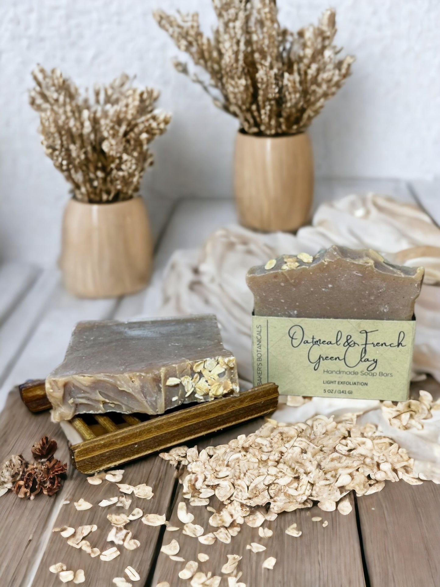 Oatmeal & French Green Clay Exfoliating Bar Soap